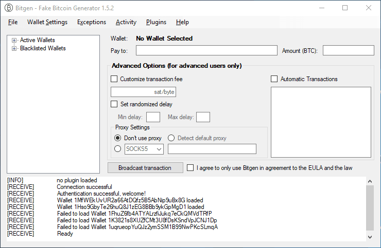 Fake Bitcoin Transaction Sender Tool 2022